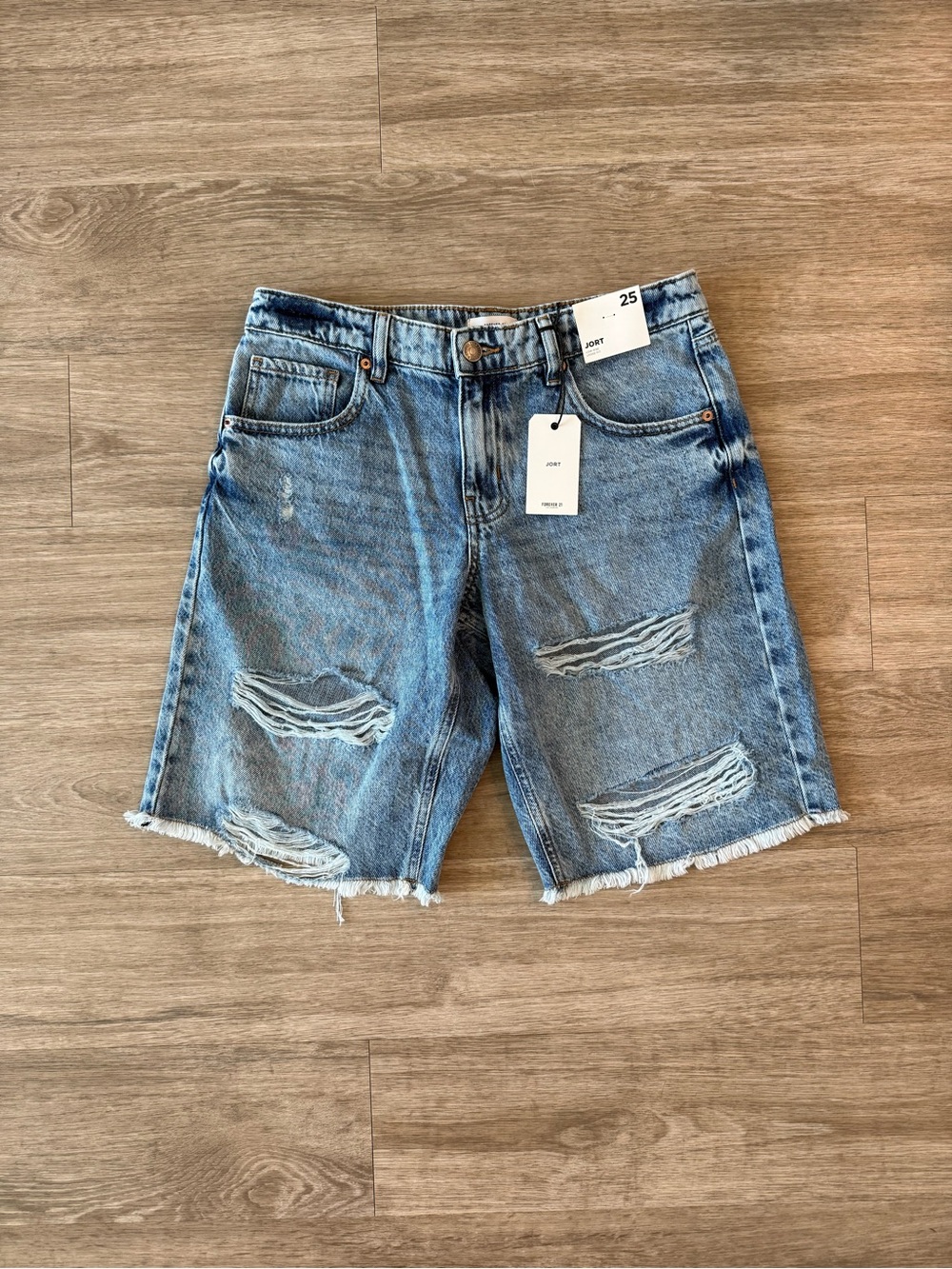 NWT Forever 21 Jean Jorts (100% Cotton), Size 25